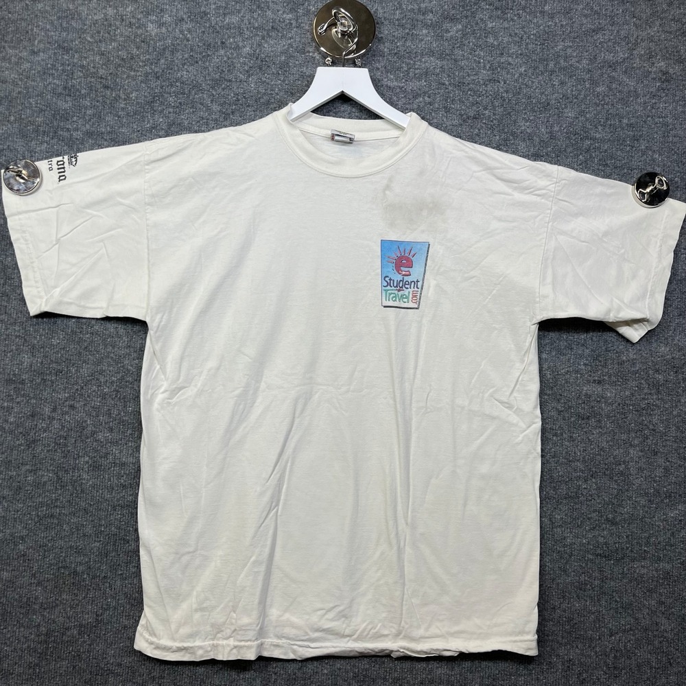 VTG Student Travel Spring Break Pub Crawl T-Shirt Men's White Short Sleeve - OS